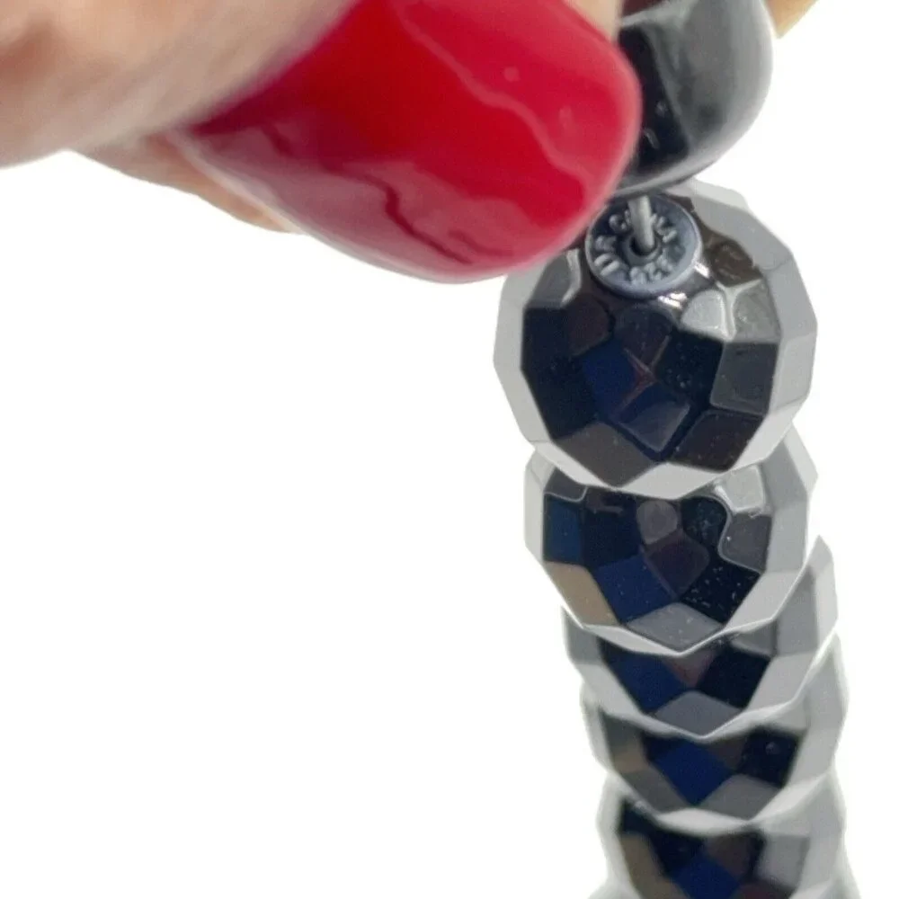 Jay King Bracelet Necklace Set Black Agate Ombre Baltic Amber 4 Strand Faceted - Picture 12 of 12